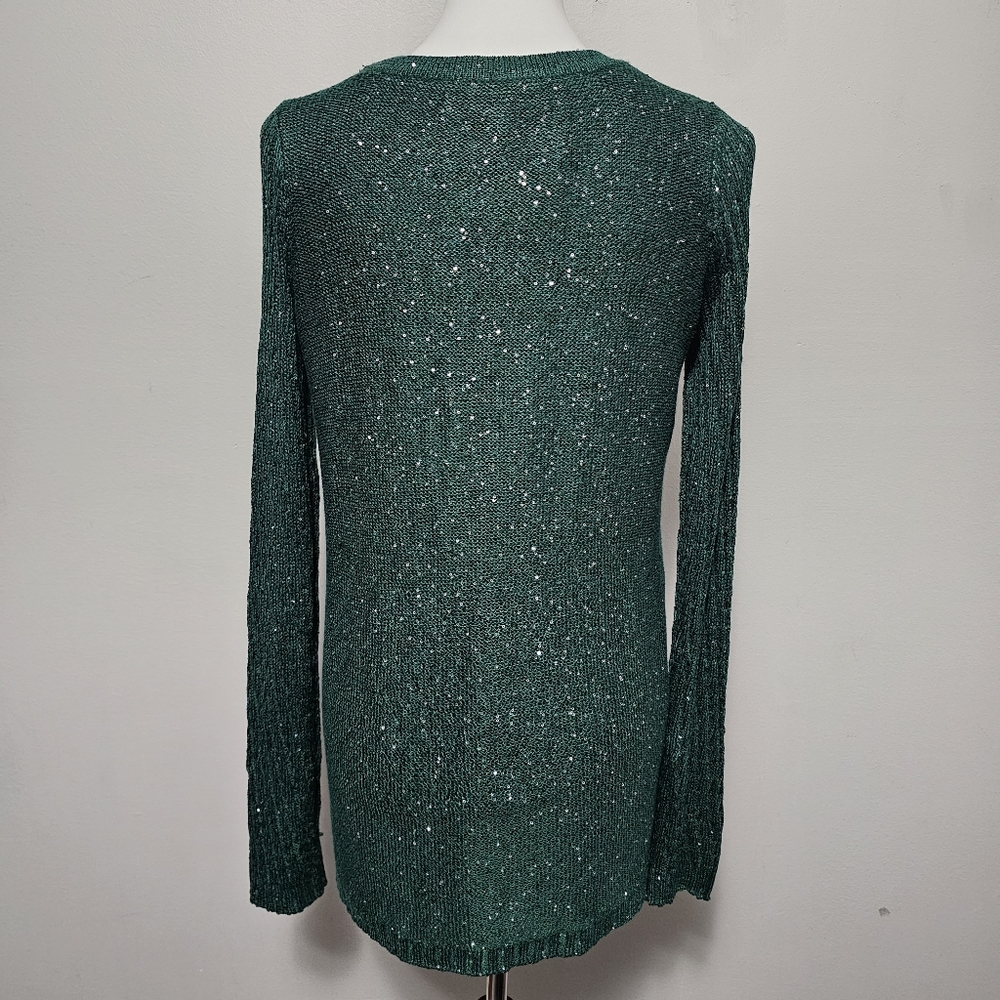 Apt. 9 Knight Green Step Hem Sequin Tunic Size La… - image 6
